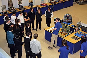 The training of senior pupils at the start of a school visit